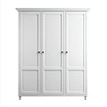 Armadio guardaroba 3 ante bianco in MDF rettangolare 150 x 60 x 200 cm