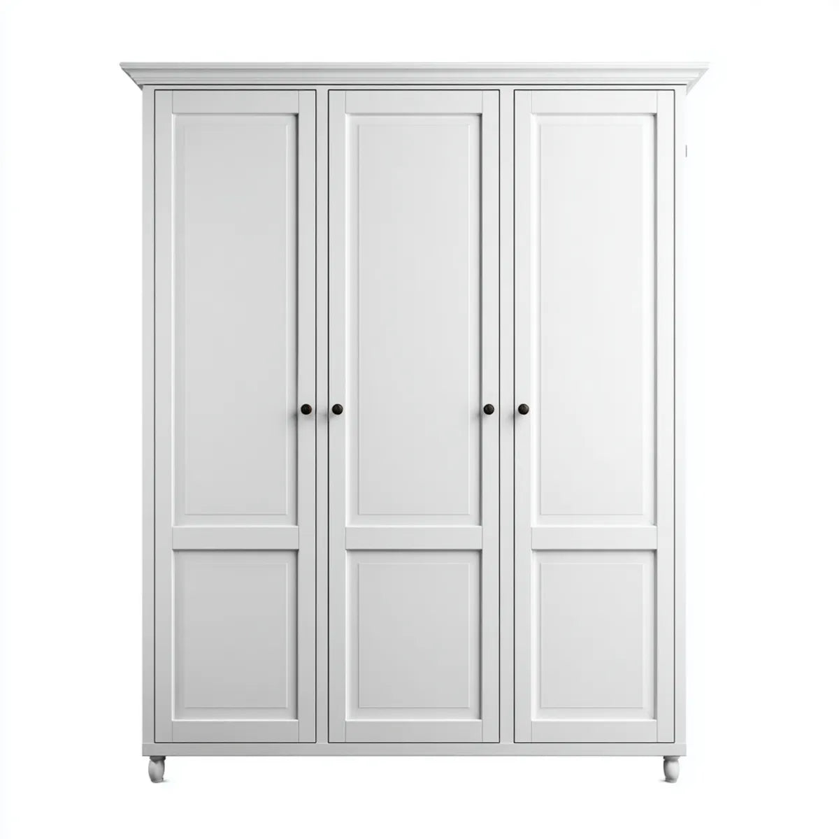 Armadio guardaroba 3 ante bianco in MDF rettangolare 150 x 60 x 200 cm